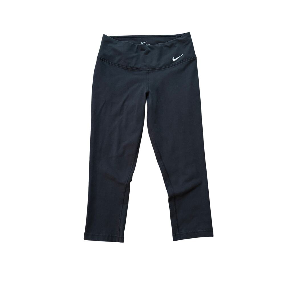 Nike Dri-FIT Black Cotton Stretch Active Capri Pants Size XS